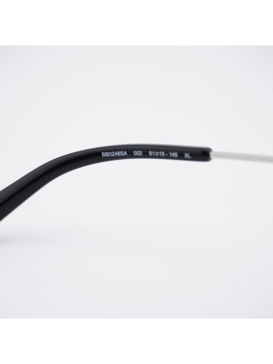 Balenciaga BB0246SA 002 Sunglasses Silver Aviator Frame, Silver Mirror Double main image 10